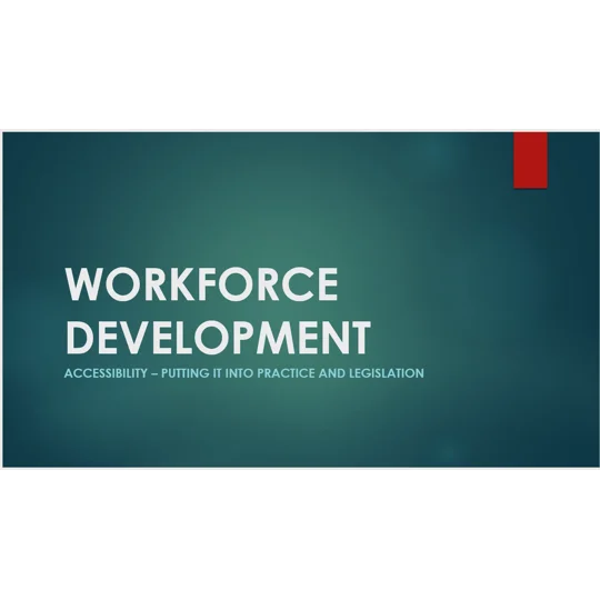 Workplace Accessibility Awareness Training Resources