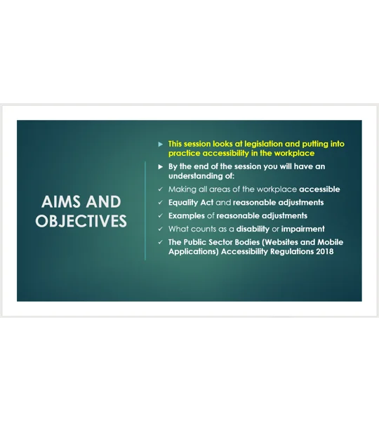 Workplace Accessibility Awareness Training Resources