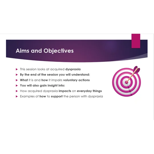 Acquired Dyspraxia Awareness Training Resources