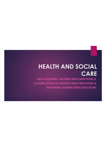 Adverse Drug Reactions & Yellow Card Reporting Training Resources