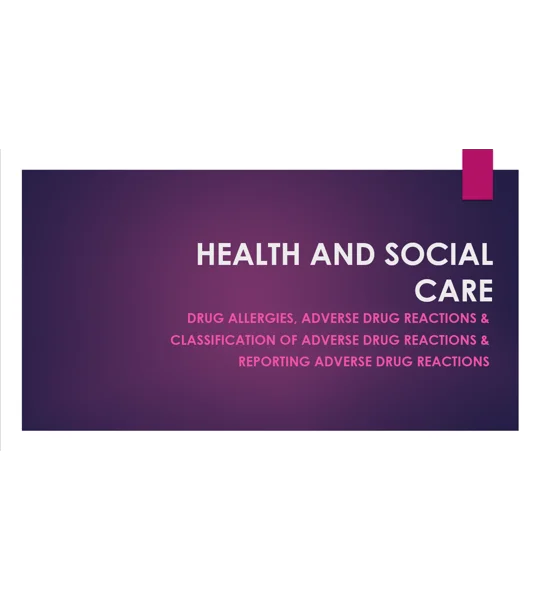 Adverse Drug Reactions & Yellow Card Reporting Training Resources