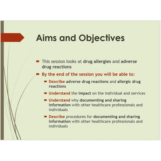 Adverse Drug Reactions & Yellow Card Reporting Training Resources