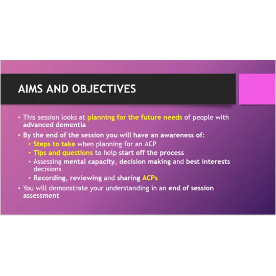 Advanced Dementia Awareness