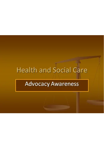 Advocacy Awareness Training Resources
