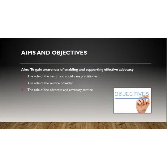 Enabling and Supporting Effective Advocacy Services Training Resources