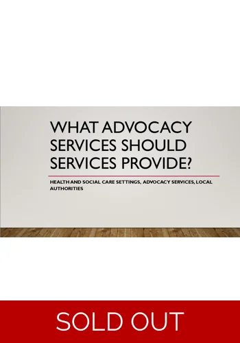Advocacy Services That Must Be Provided Training Resources
