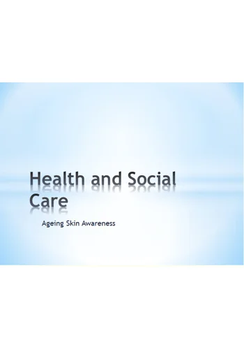 Ageing Skin Awareness Training Resources