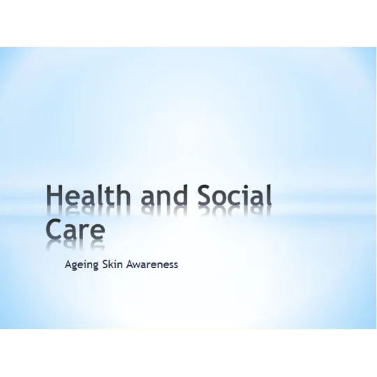 Ageing Skin Awareness Training Resources