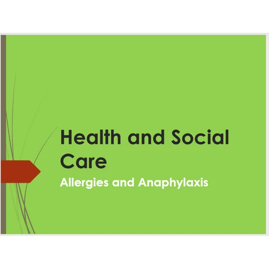 Allergies and Anaphylaxis Awareness Training Resources