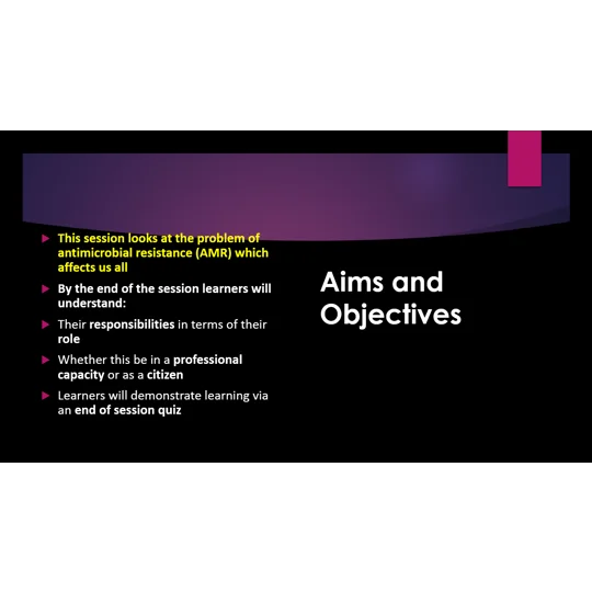 Antimicrobial Resistance Awareness Training Resources
