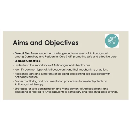 Anticoagulants Awareness and Procedures Training Resources