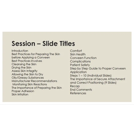 Conveens - Application Techniques Training Resources