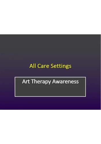Art Therapy Awareness Training Resources