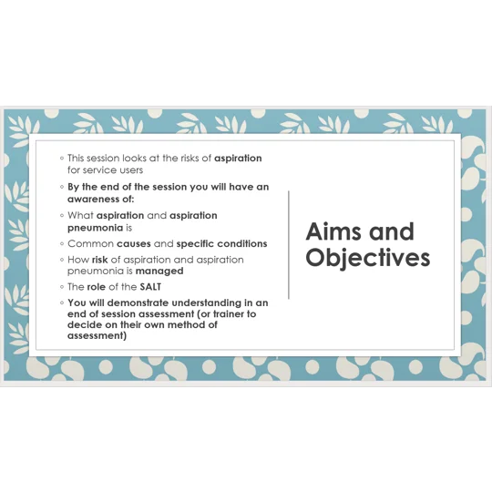 Aspiration Awareness Training Resources