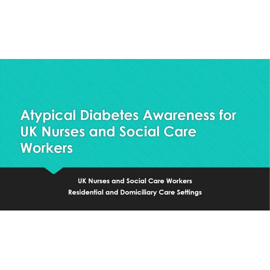 Atypical Diabetes Awareness Training Resources