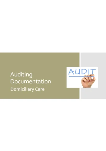Auditing Documentation Domiciliary Care Training Resources