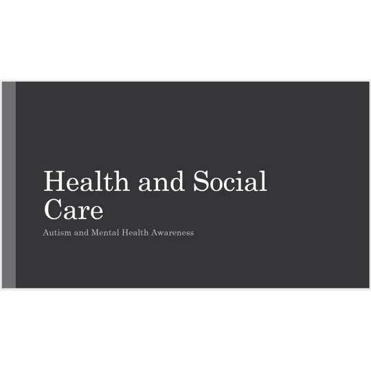 Autism and Mental Health Improving Services Awareness Training Resources