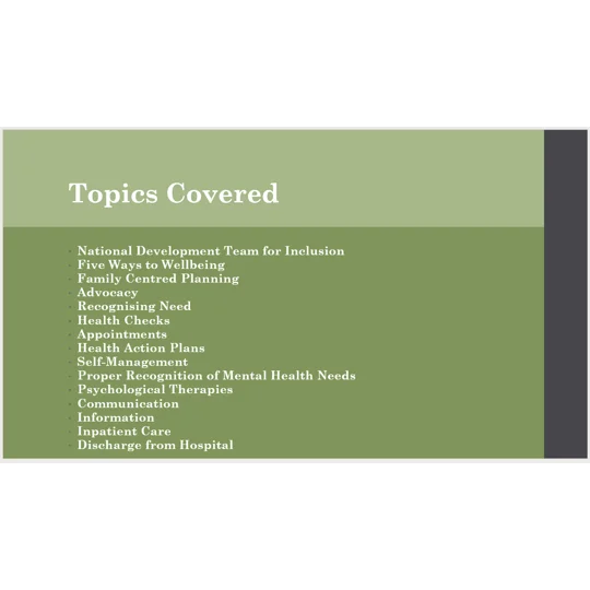 Autism and Mental Health Improving Services Awareness Training Resources