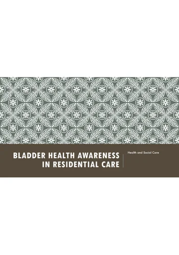 Bladder Health Awareness Training Resources
