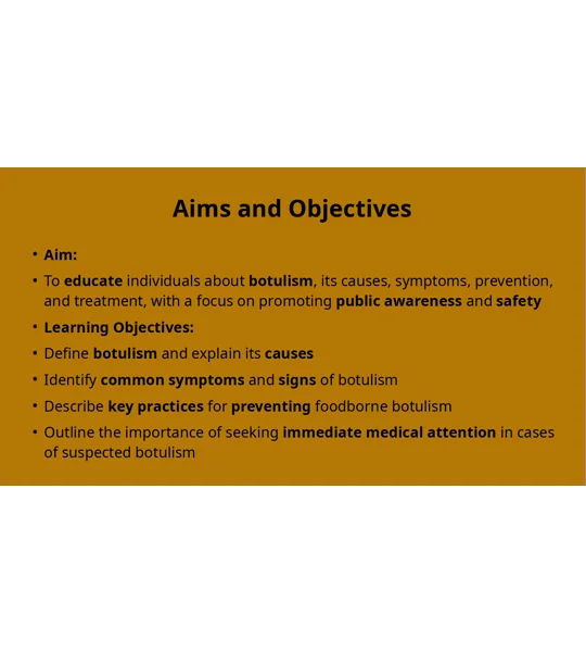 Botulism Awareness Training Resources