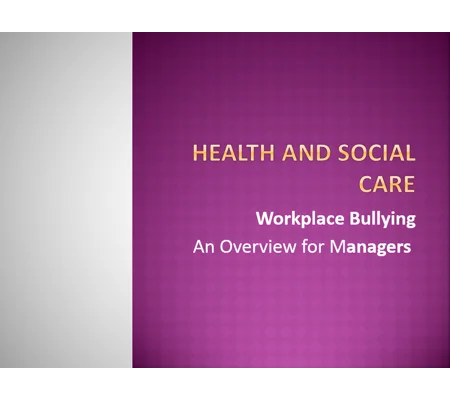 Bullying Awareness for Managers Training Resources