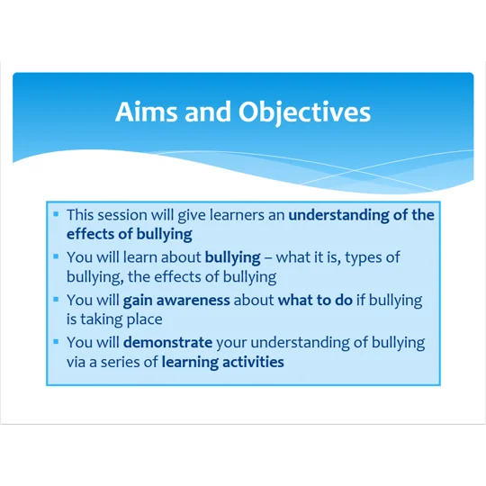 Bullying Awareness for Staff Training Resources