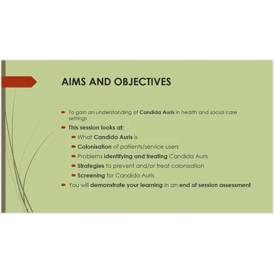 Candida Auris Awareness Training Resources