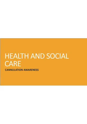 Cannulation Awareness and Procedures Training Resources