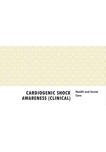 Cardiogenic Shock Awareness Clinical Training Resources