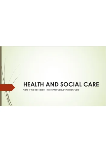 Care of the Deceased and Personal Care after Death Training Resources