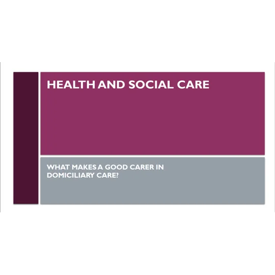 Carer Qualities Domiciliary Care Training Resources