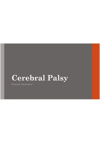 Cerebral Palsy Awareness Training Resources