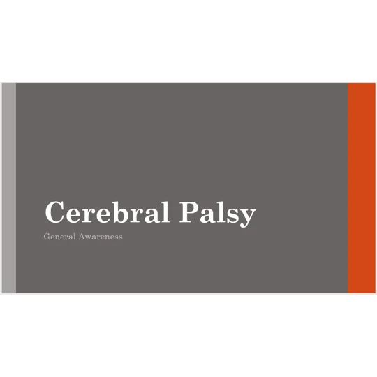 Cerebral Palsy Awareness Training Resources