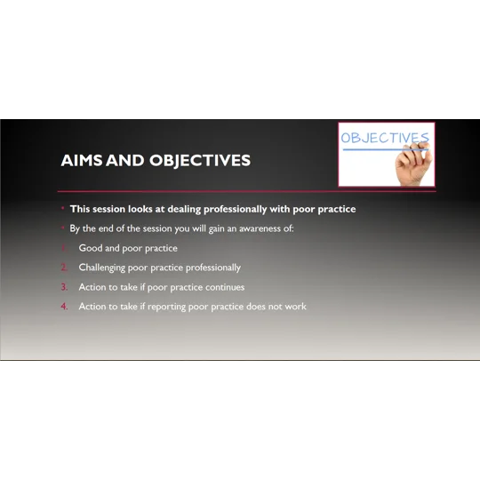 Challenging Poor Practice Training Resources