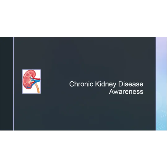 Chronic Kidney Disease Awareness Training Resources