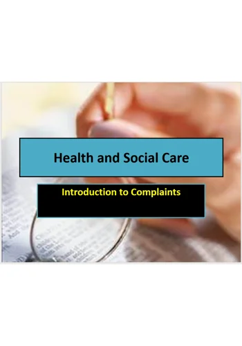 Complaints Awareness Management and Procedures Training Resources