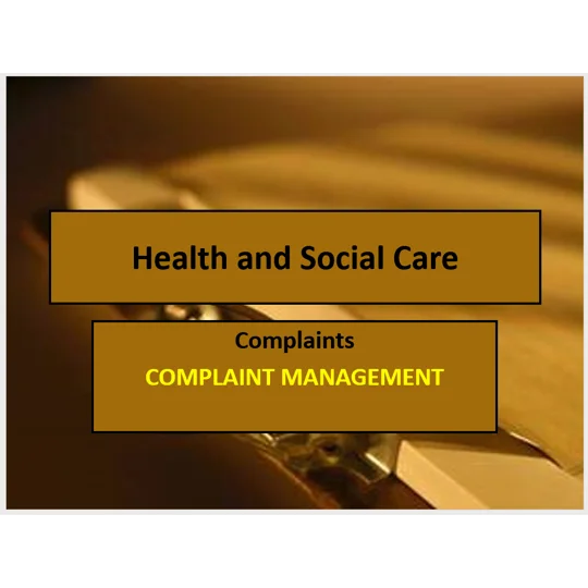 Complaints Awareness Management and Procedures Training Resources