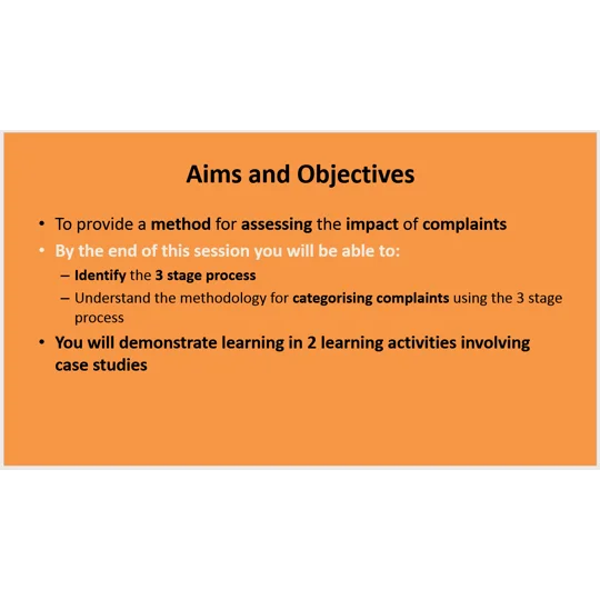 Complaints Awareness Management and Procedures Training Resources