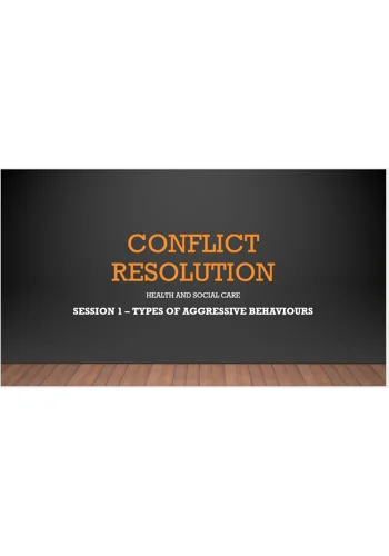 Conflict Resolution Training Resources