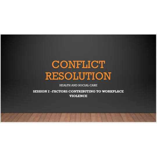 Conflict Resolution Training Resources