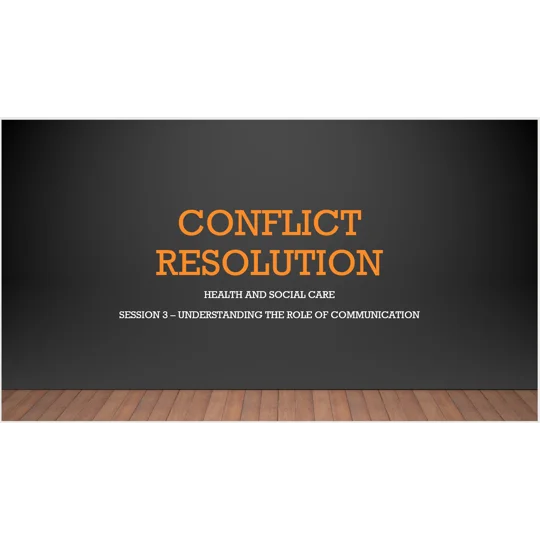 Conflict Resolution Training Resources