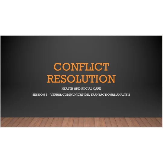 Conflict Resolution Training Resources
