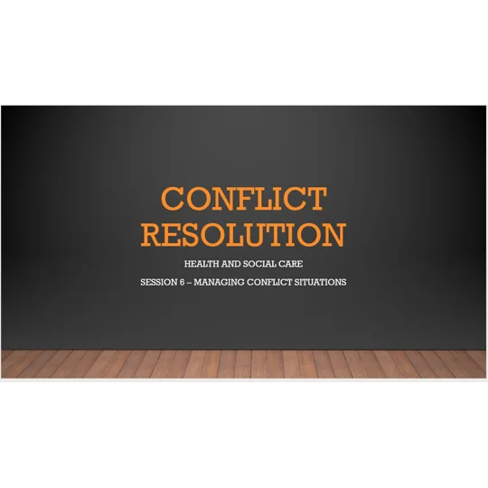 Conflict Resolution Training Resources