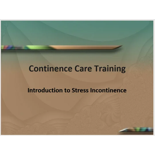 Continence Awareness Training Resources