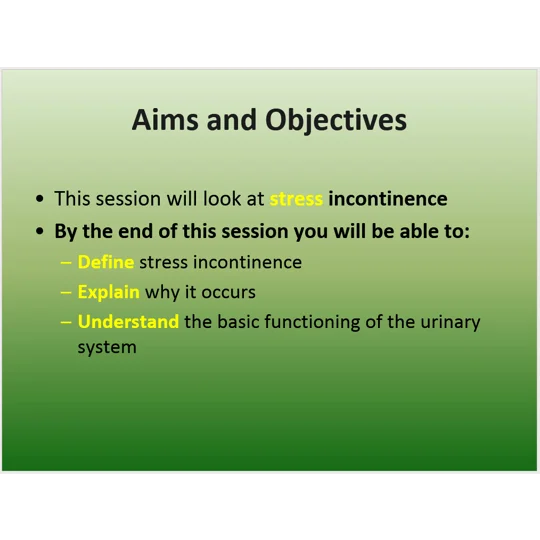 Continence Awareness Training Resources