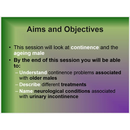 Continence Awareness Training Resources