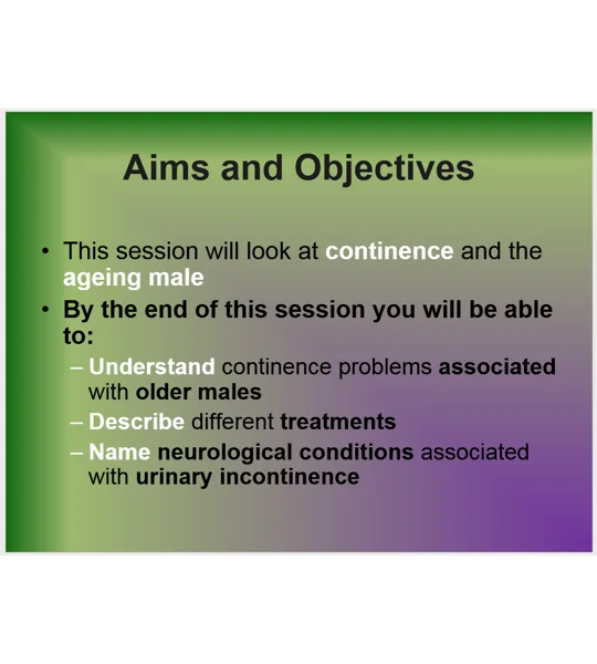 Continence Awareness Training Resources