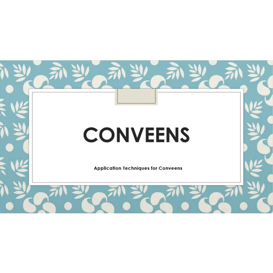 Conveens - Application Techniques Training Resources
