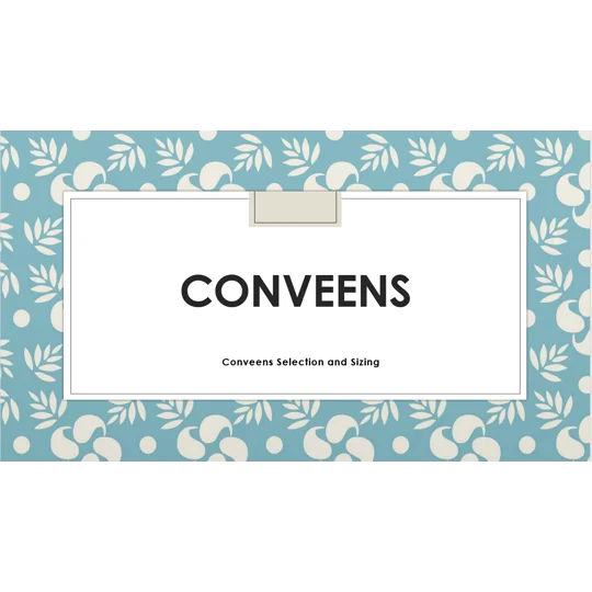 Conveens - Selection and Sizing Training Resources