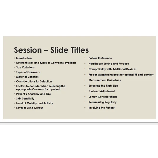 Conveens - Selection and Sizing Training Resources